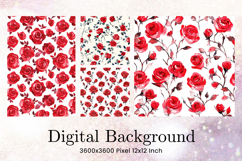 Flower Pattern Background Wallpaper Digital Paper_6 Product Image 1
