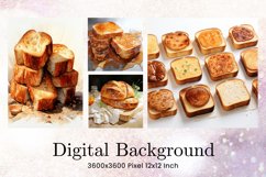 Bakery Background Wallpaper Bread Wallart Product Image 1