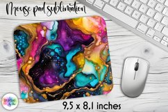 Abstract Fluid Art Mouse Pad, Marble Texture Mouse Pad Print Product Image 1