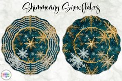 Christmas Wind Spinner | Shimmering Snowflakes Print Product Image 1