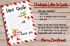 Letter To Santa Design | A4 Printable Santa Letter Product Image 2