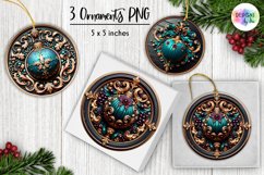 3D Christmas Ornaments Sublimation, Baroque Style Vintage Product Image 1