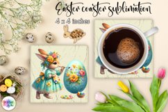 Easter Bunny Square Coaster Bundle | Vintage Easter Coaster Product Image 9
