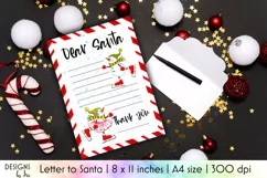 Letter To Santa Design | A4 Printable Santa Letter Product Image 1