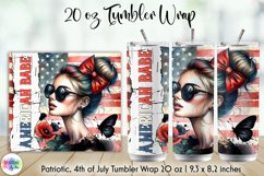 American Babe Patriotic Tumbler Wraps Bundle, Fourth of July Product Image 8