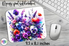 Summer Flowers Mouse Pad. Floral Mouse Pad Design Product Image 1