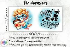 Funny Cupid Mug Wrap, Valentine's Day Mug Wrap Design Product Image 2