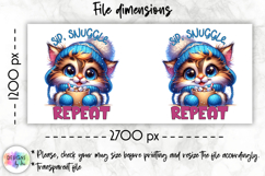 Cute Winter Animals Mag Wrap, Hot Cocoa Mug Wrap PNG Product Image 2