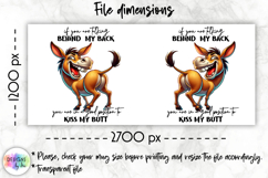 Sarcastic Coffee Mug Wrap, Funny Donkey Mug Design Product Image 2