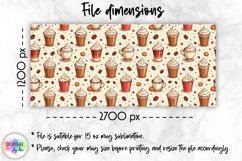 Coffee Lover Mug Wrap Sublimation, Coffee and Cookies Patter Product Image 2