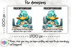 Sarcastic Office Mug Wrap, Funny Office Worker Mug Design Product Image 2