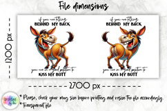 Sarcastic Mug Wrap Sublimation, Funny Quotes PNG, Donkey PNG Product Image 2