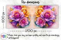 Alcohol Ink Floral Mug Wrap | Spring Flowers Mug Print Product Image 2