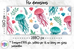 Summer Libbey Can Glass Wrap, Tropical Fish Can Glass Print Product Image 2