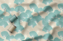 Art Deco Ginkgo Floral Seamless Patterns, Modern Floral Product Image 2