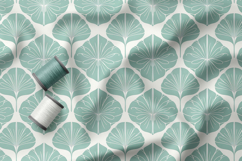 Art Deco Ginkgo Floral Seamless Patterns, Modern Floral Product Image 3