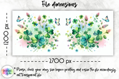 Lucky Clover St Patrick Mug Wrap, Watercolor Floral Shamrock Product Image 4