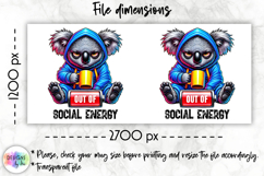 Sarcastic Animals Mug Wrap Sublimation, Cartoon Animals PNG Product Image 2