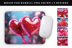 Puff Heart Mouse Pad Design | Mouse Pad Sublimation PNG Product Image 1