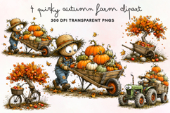 Quirky Autumn Farm Clipart PNG Product Image 1