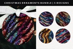 Sequin Round Christmas Ornament Sublimation PNG Product Image 1