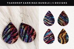 Sequin Teardrop Earring Sublimation PNG Design Product Image 1