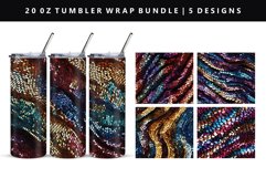 Sequin 20oz Tumbler Wrap | Sublimation PNG Design Product Image 1