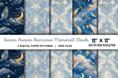 Serene Heaven Staircases Memorial Clouds JPG Product Image 1