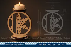 Snowflake Candle Holder SVG Product Image 2