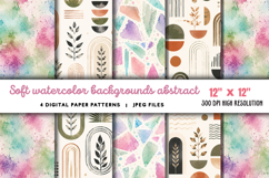 Soft Watercolor Backgrounds Abstract JPG Product Image 1