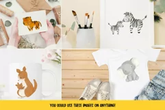Watercolor, Jungle Animals, Safari, Lion, Giraffe, Elephant, Product Image 5