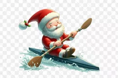 Sports Santa Claus Sublimation Clipart Product Image 3