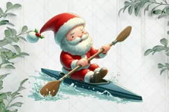 Sports Santa Claus Sublimation Clipart Product Image 1