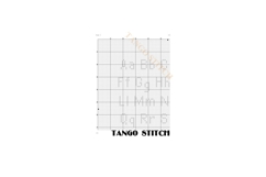 6 stitches high letters font alphabet cross stitch pattern - Tango Stitch