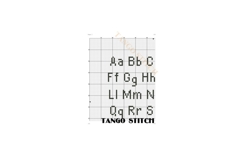 6 stitches high letters font alphabet cross stitch pattern - Tango Stitch