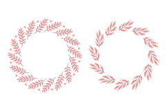 Pink Botanical Wreaths PNG Clipart Product Image 6