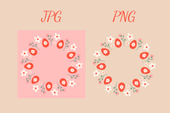 Pink Easter Wreaths, Card Templates Product Image 6