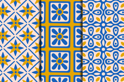 Floral Mediterranean Tile Seamless Patterns &amp; Digital Papers Product Image 6