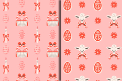 Pastel Pink Easter Seamless Patterns &amp; Digital Papers Set Product Image 6