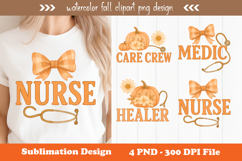 Watercolor fall clipart png design Product Image 1