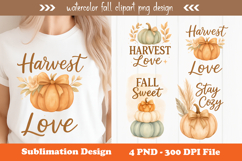 Watercolor fall clipart png design Product Image 1