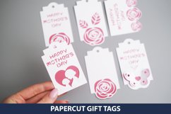 6 Paper Cut Gift Tags SVG I Floral Gift Tags SVG Product Image 3