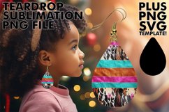 Watercolor Sublimation Leopard Sunflower Earrings Product Image 1