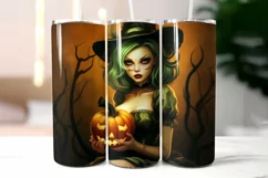 Halloween Witch Tumbler Wrap | Fantasy Beautiful Witch Print Product Image 2