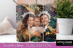 Photo Tumbler Wrap, Marble Family Frame Tumbler Sublimation Product Image 1