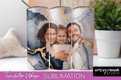 Photo Tumbler Wrap, Marble Family Frame Tumbler Sublimation Product Image 1