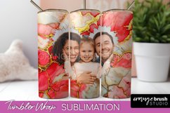 Photo Tumbler Wrap, Marble Family Frame Tumbler Sublimation Product Image 1