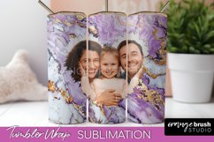 Photo Tumbler Wrap, Marble Family Frame Tumbler Sublimation Product Image 1