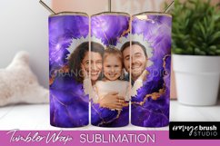 Photo Tumbler Wrap, Marble Family Frame Tumbler Sublimation Product Image 1