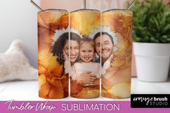 Photo Tumbler Wrap, Marble Family Frame Tumbler Sublimation Product Image 1